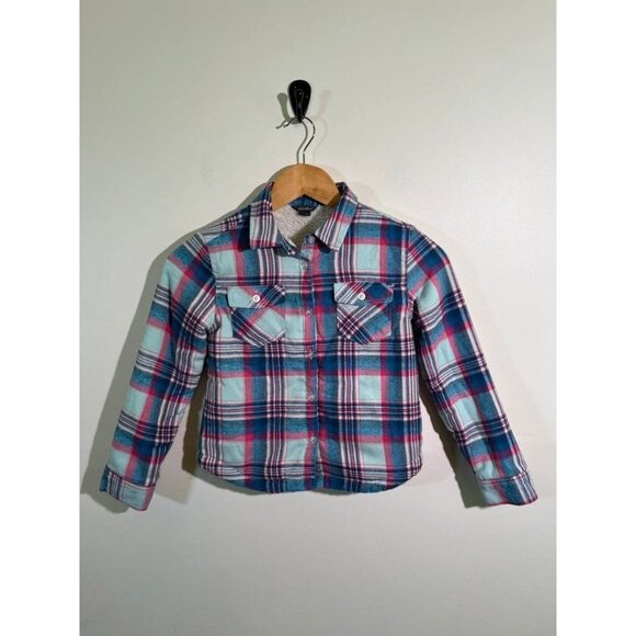 ✨ 5 For $15 ✨ Girls Flannel Fleece Lined Eddie Bauer Button Down Shirt - Picture 1 of 10